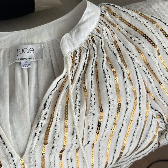 JOHNNY WAS Sequin Peasant Blouse (XS) - Picture 6 of 8